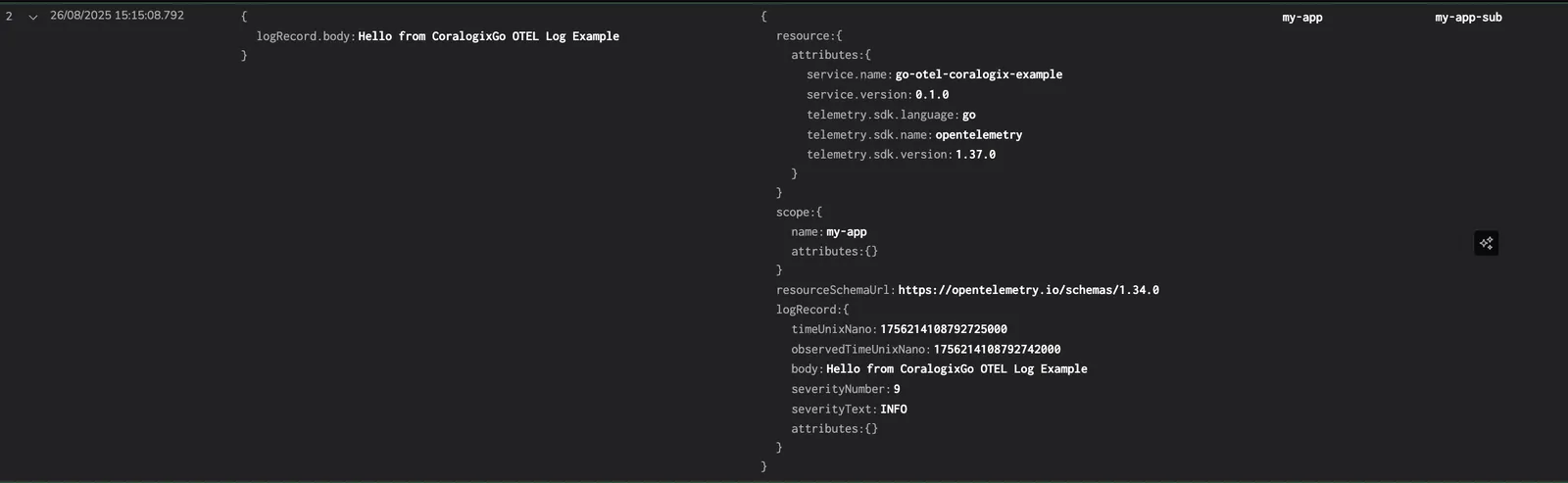 Go OpenTelemetry Logging Provider