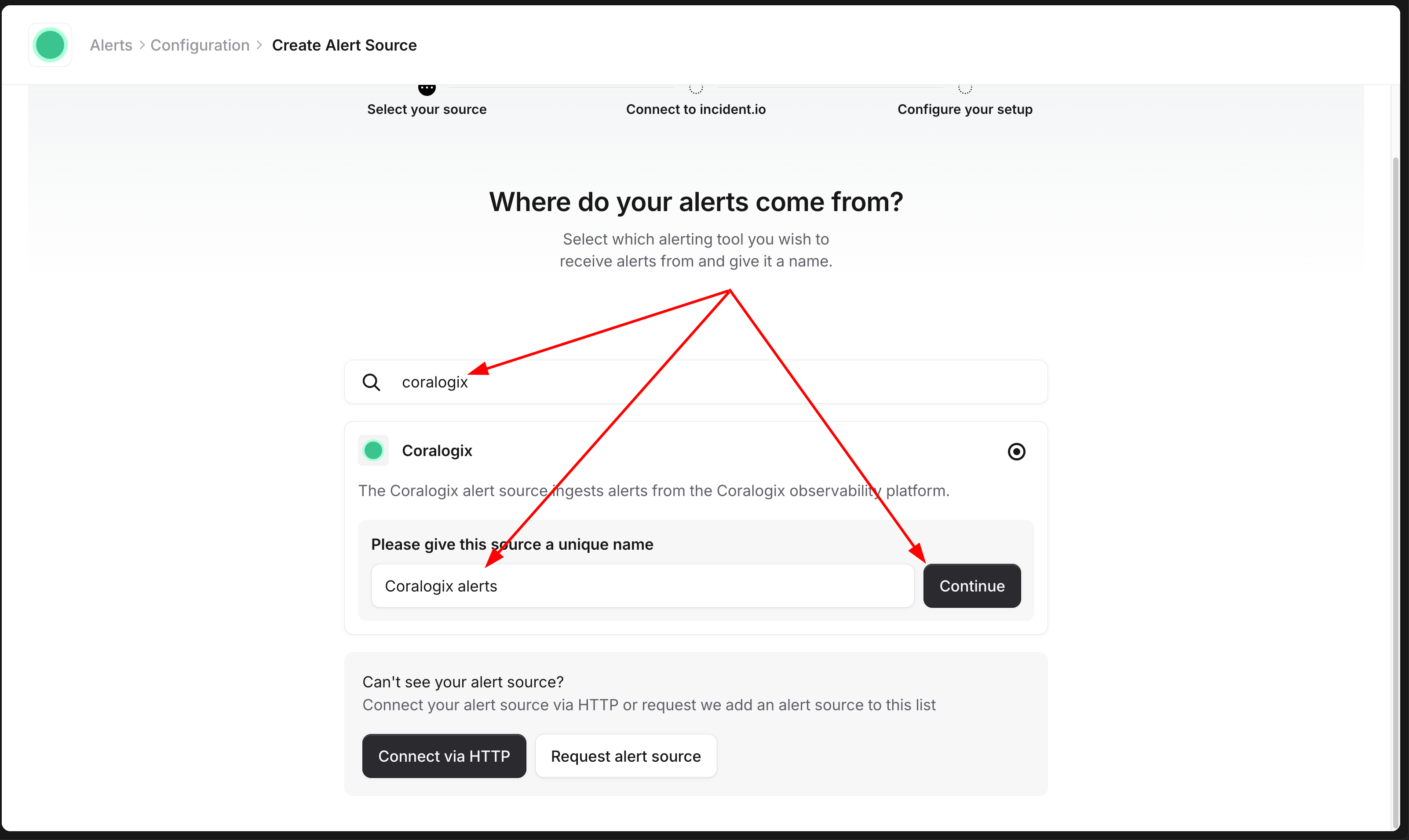 Coralogix integration