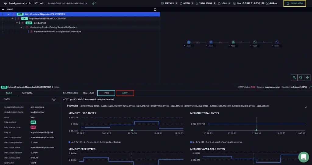 apm view pod and host