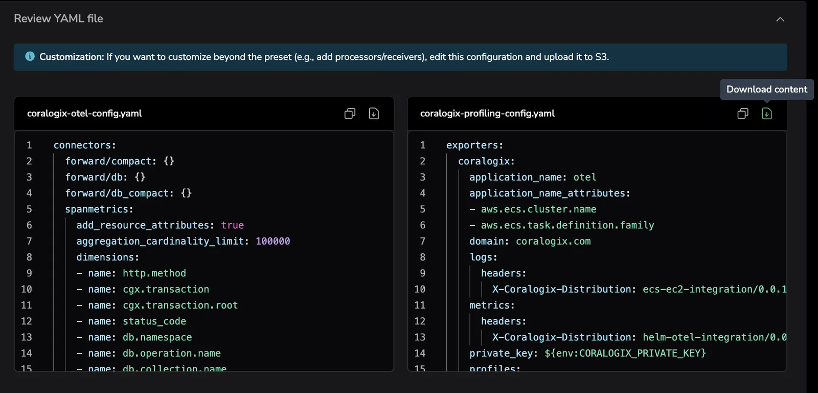 Profiling yaml