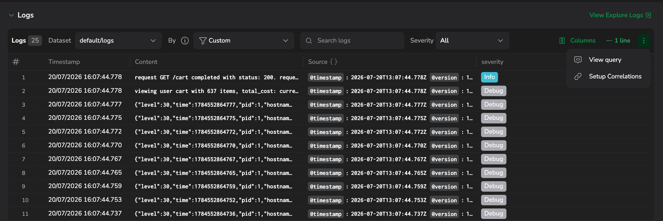 Related Data - Logs
