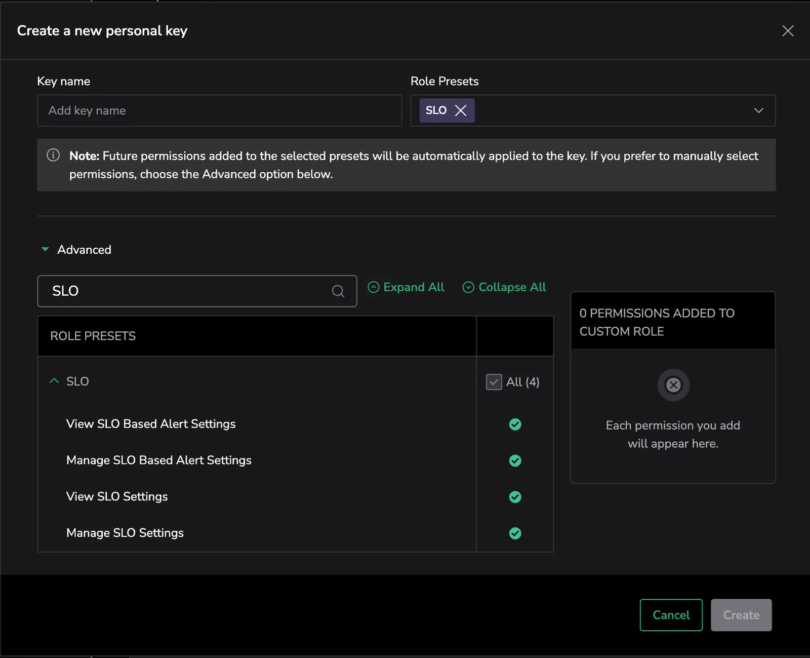 SLO Permission Preset
