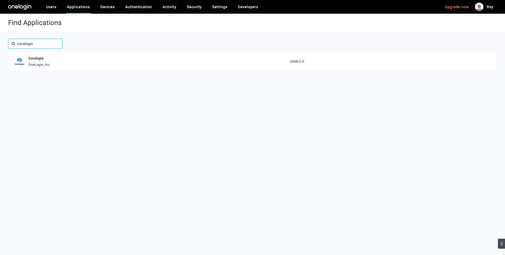coralogix one login saml