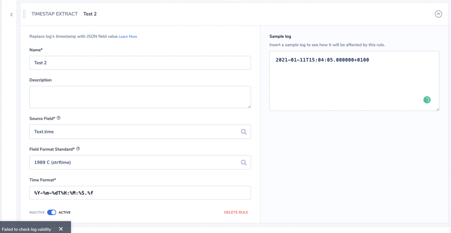 Log Parsing Rules - Coralogix