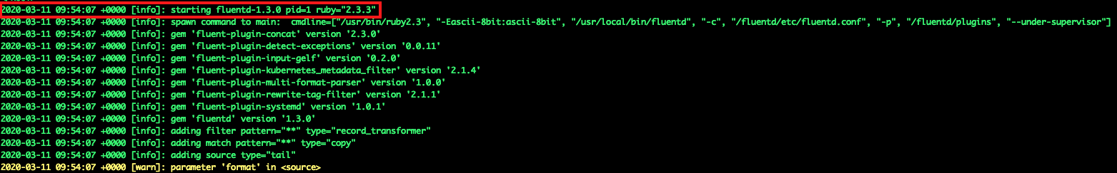 coralogix troubleshooting fluentd running