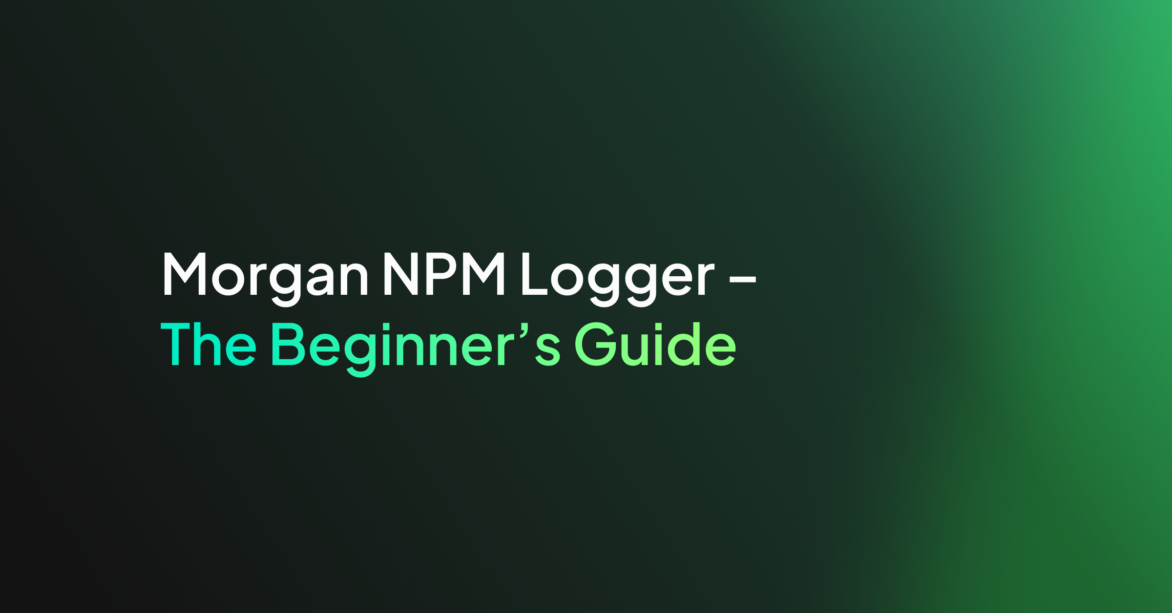 Morgan NPM Logger – The Beginner’s Guide