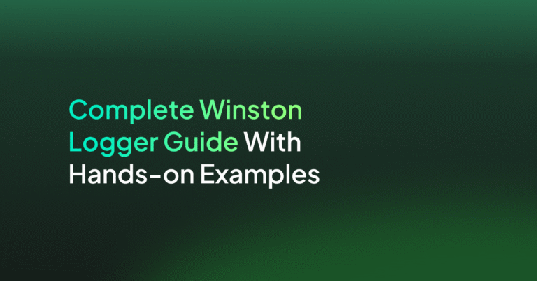 Complete Winston Logger Guide With Hands-on Examples - Coralogix