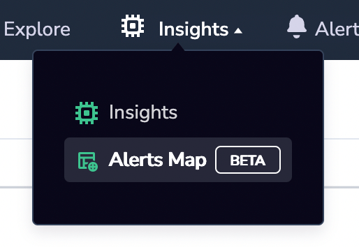 Alerts Map location on the ui