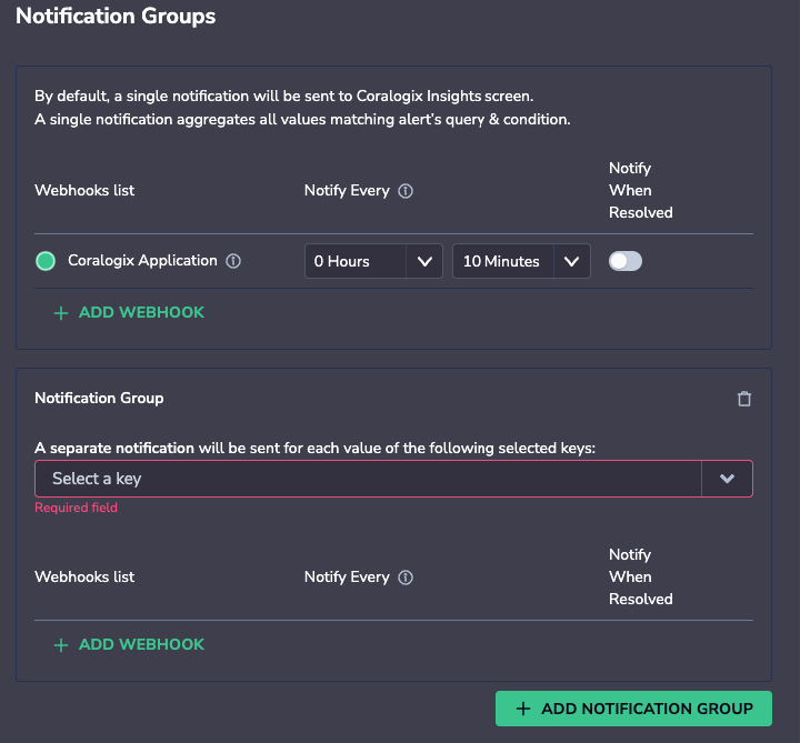 Metric Alerts - Coralogix