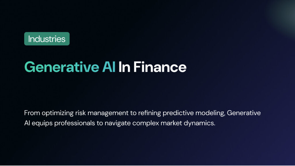 Generative AI In Finance
