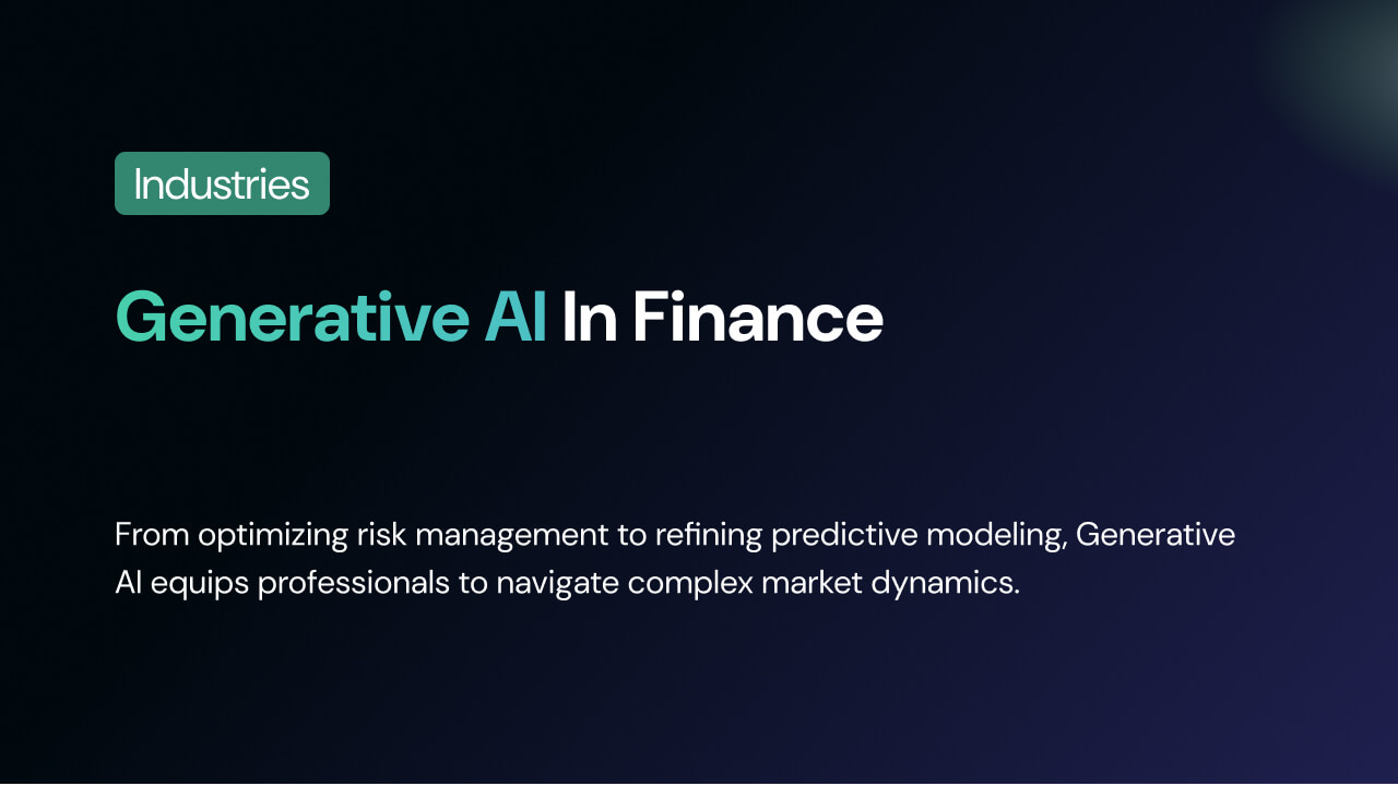 Generative AI In Finance