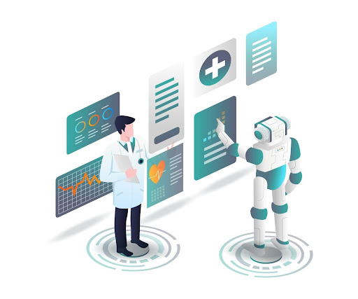 Illustration of AI in healthcare
