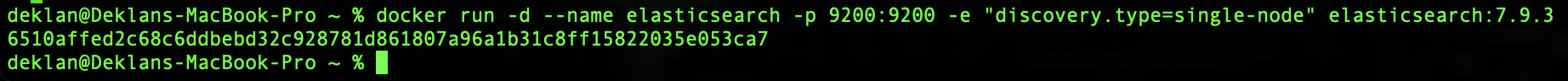 running container