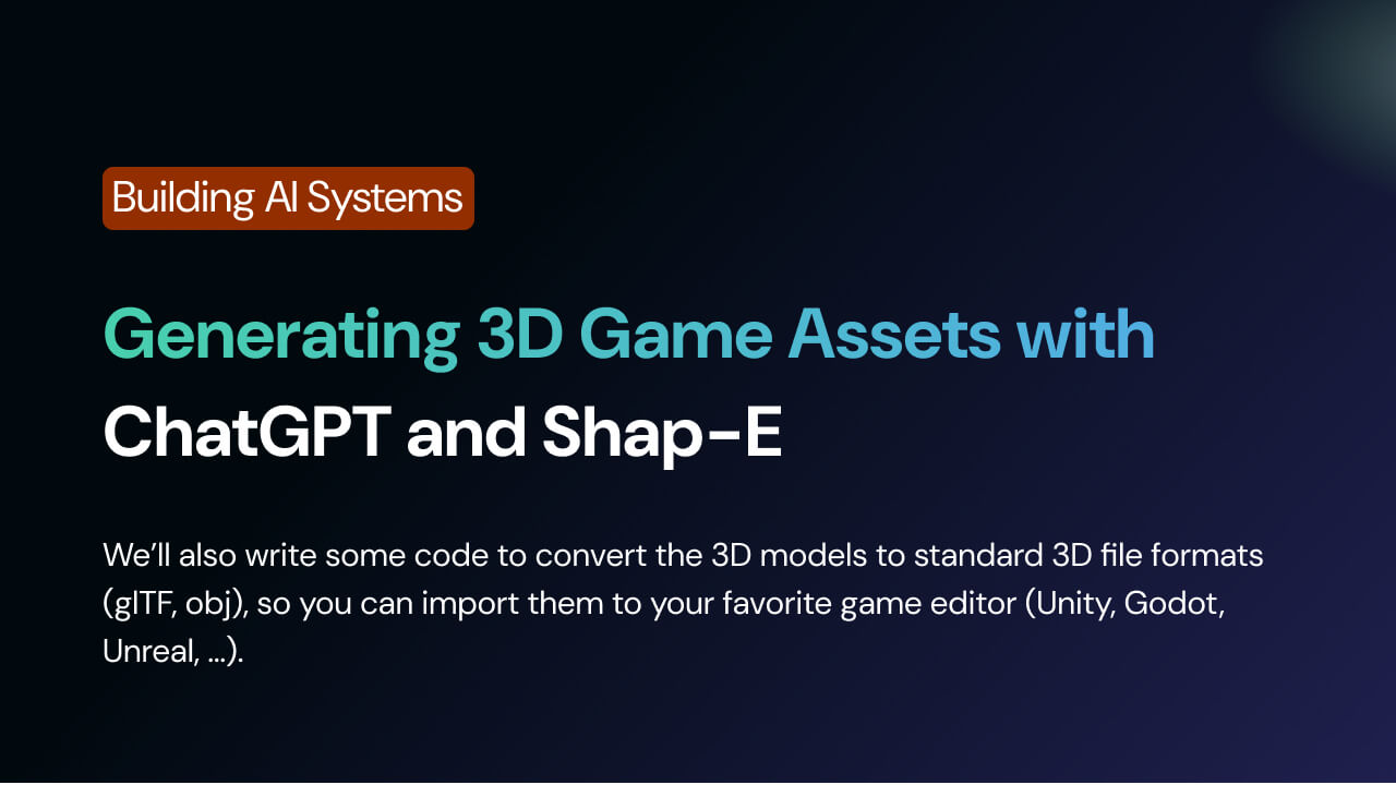 Generating 3D Game Assets with ChatGPT and Shap-E
