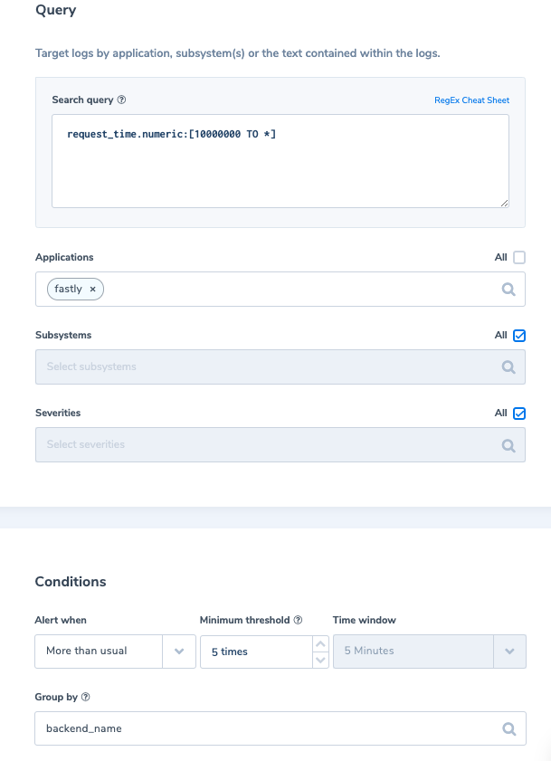 coralogix fastly blog long requests alert
