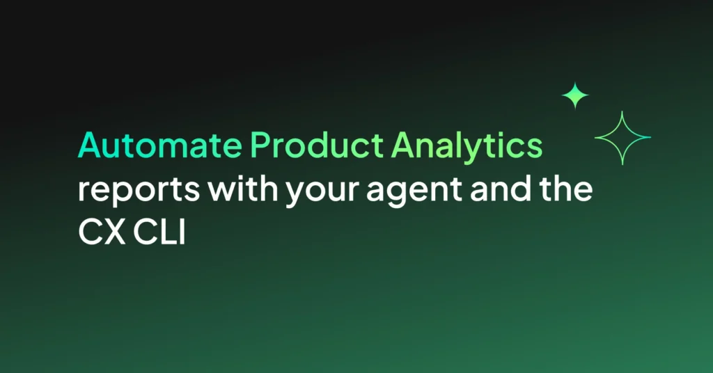Automate Product Analytics reports with your agent and the CX CLI