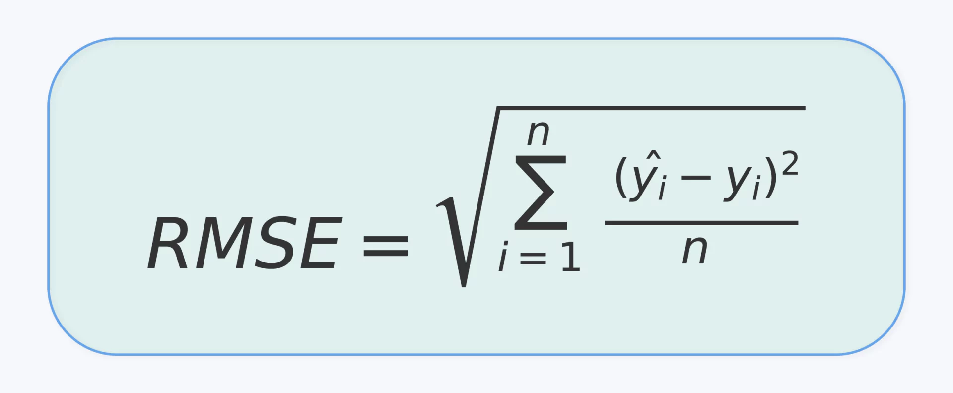 RMSE Formula