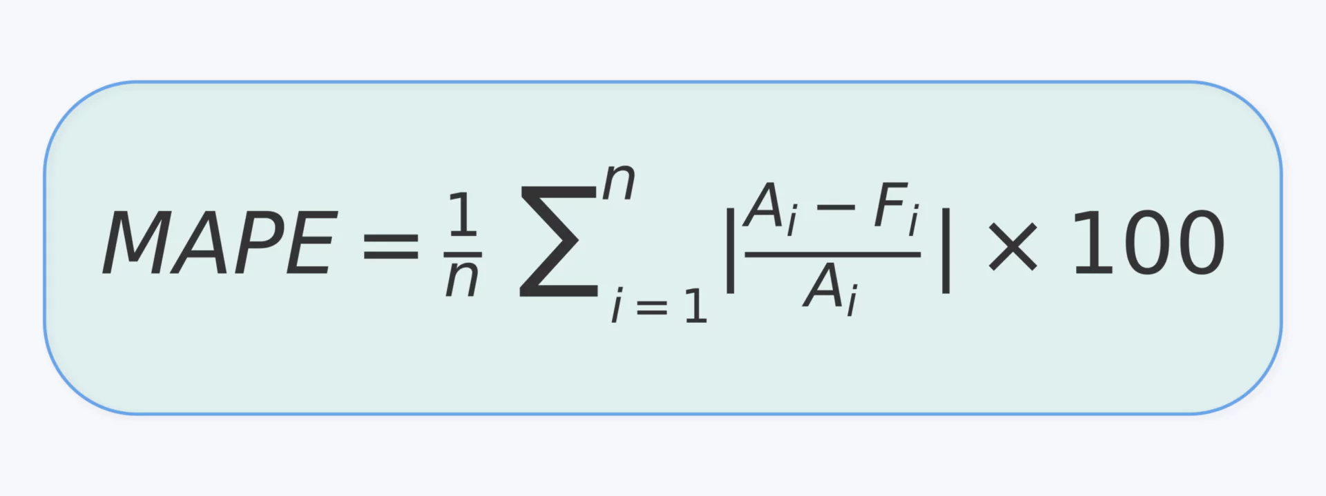 Mape formula