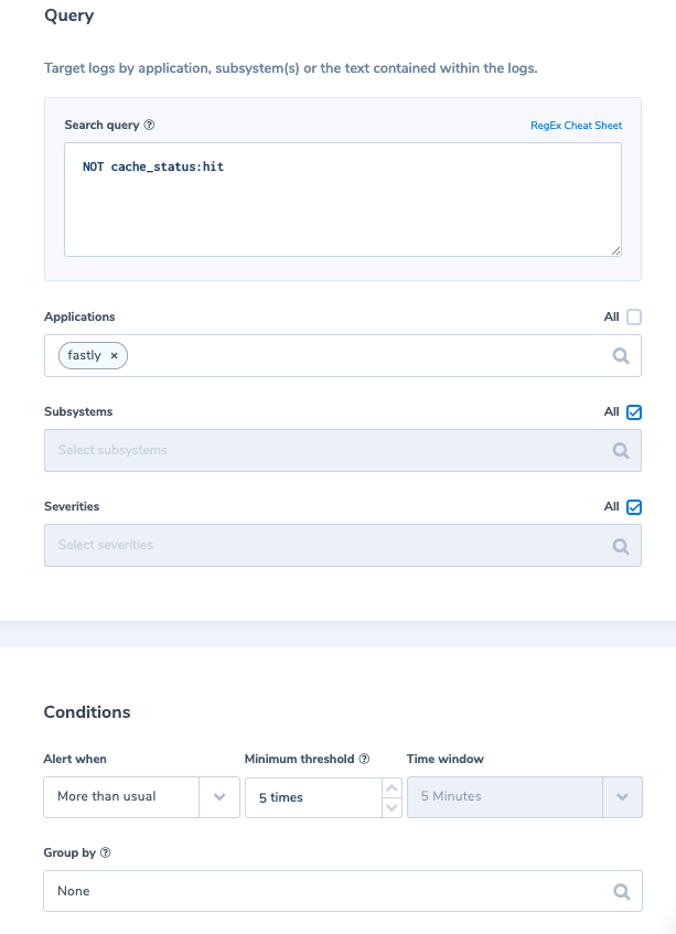 coralogix fastly blog cache status not hit alert