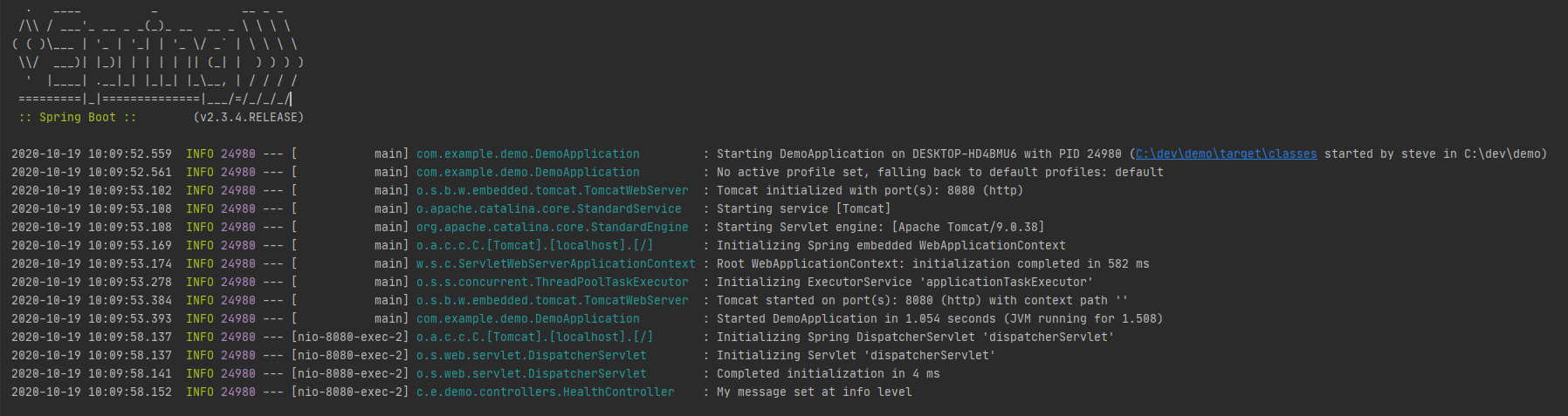 logback default logging format