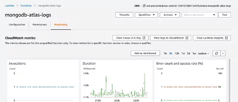 lambda function monitorin