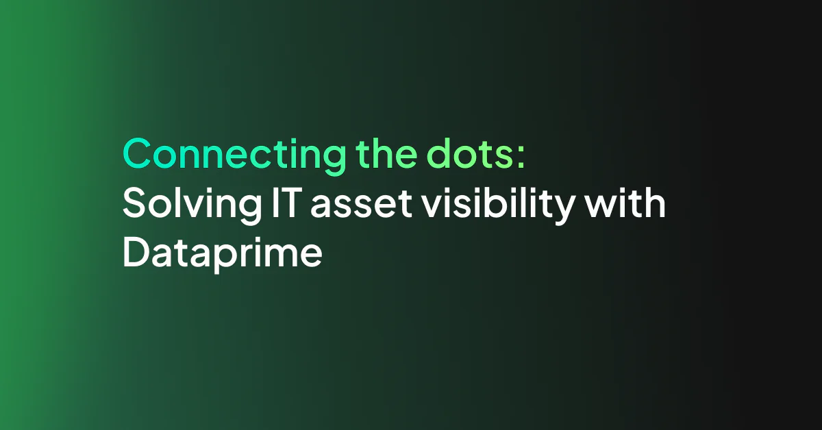 Connecting the dots: Solving IT asset visibility with Dataprime