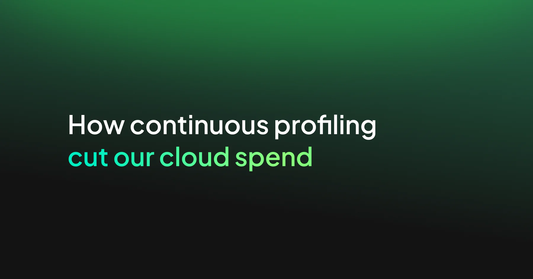 How continuous profiling cut our cloud spend