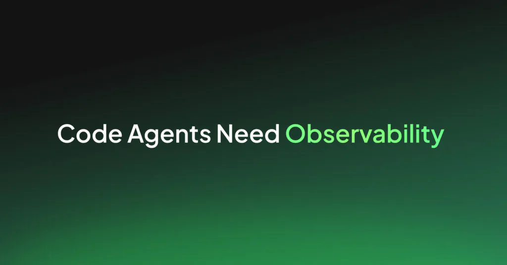 Code Agents Need Observability