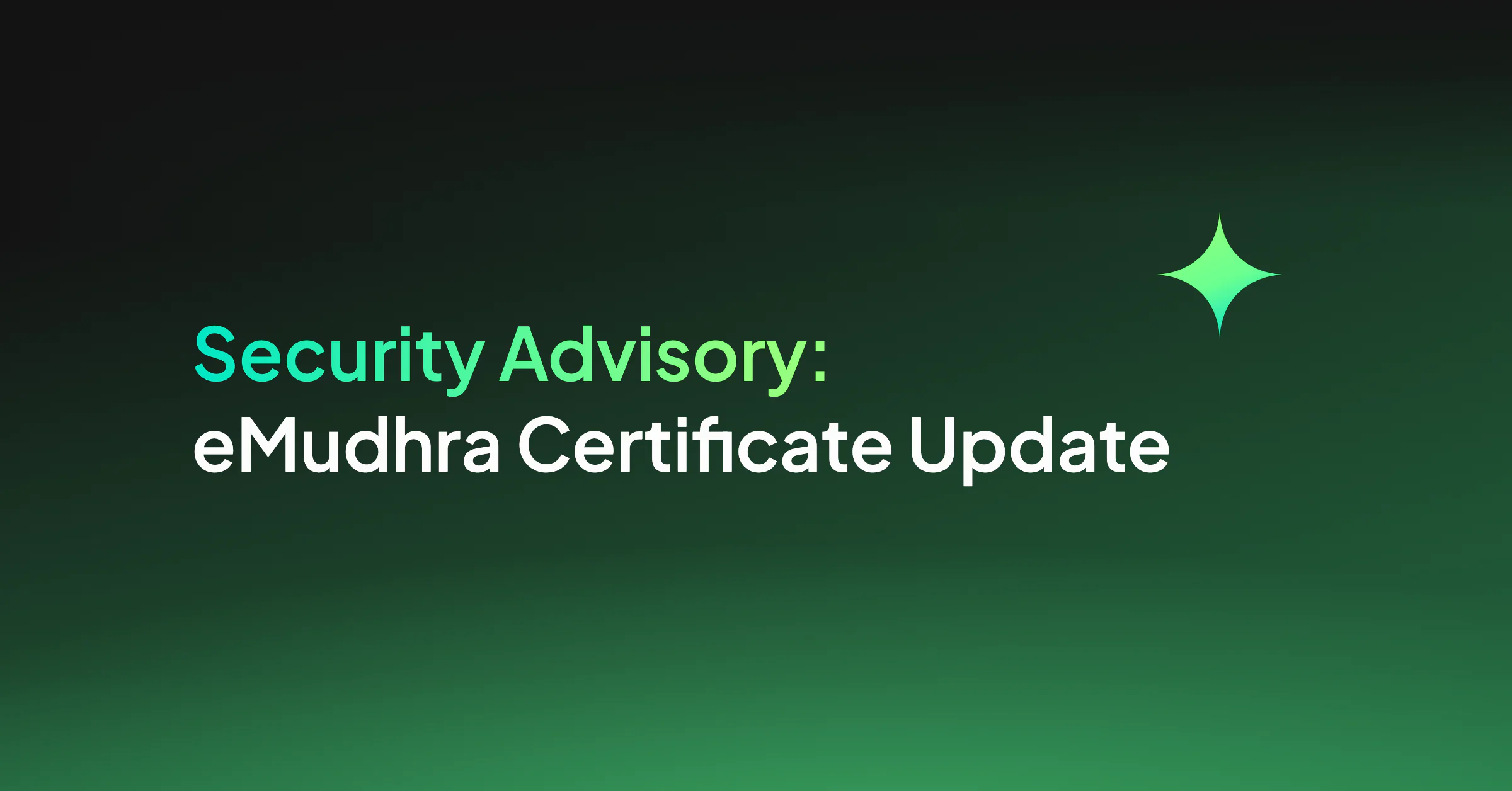 Coralogix Security Advisory: eMudhra Certificate Update
